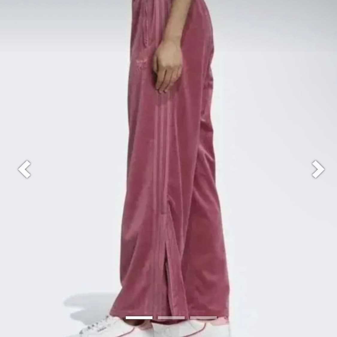 아디다스 벨벳 희귀 핑크 와이드 팬츠  상품이미지2