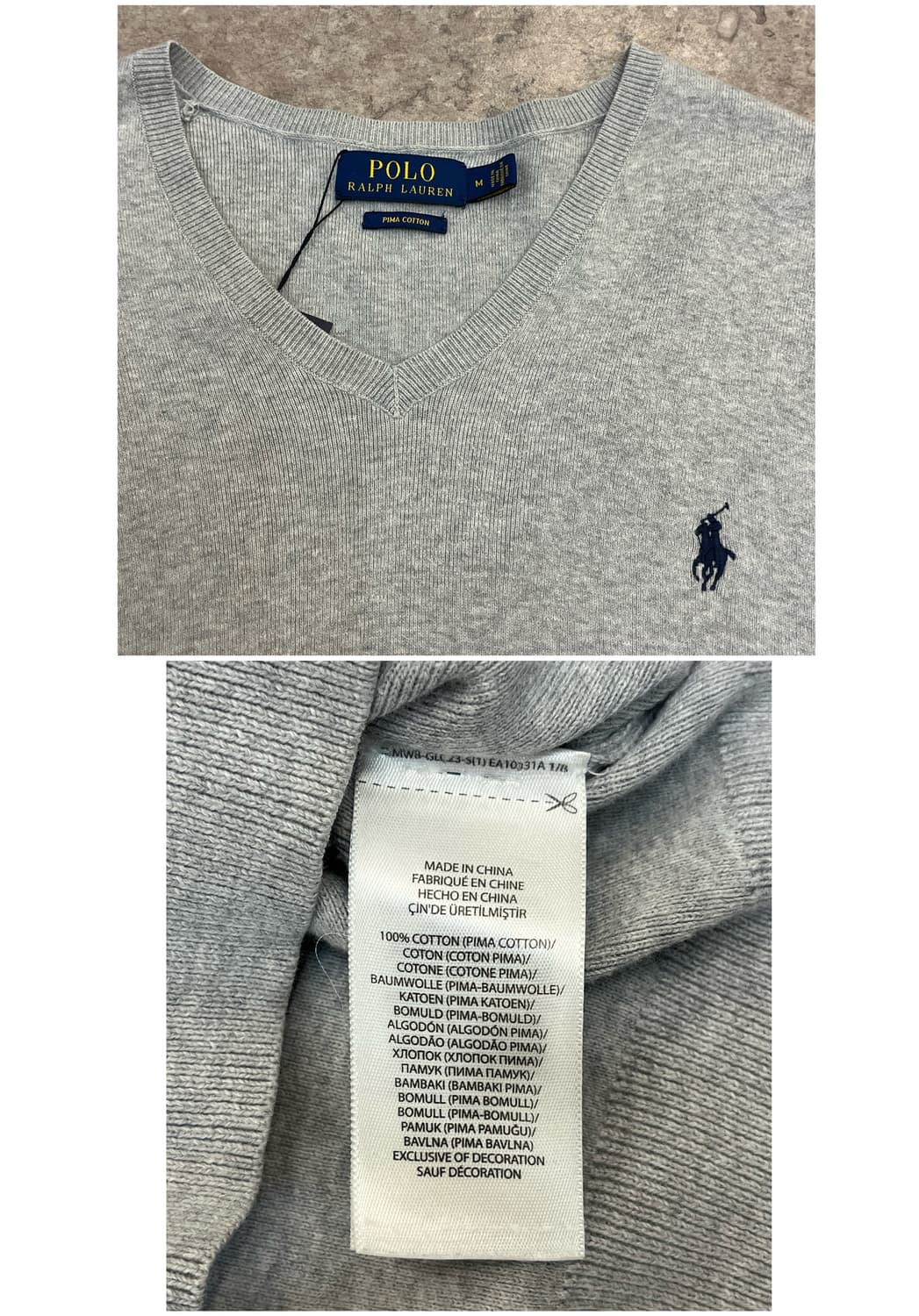 폴로 랄프로렌 니트 베스트 그레이 M #csz3497 상품이미지3