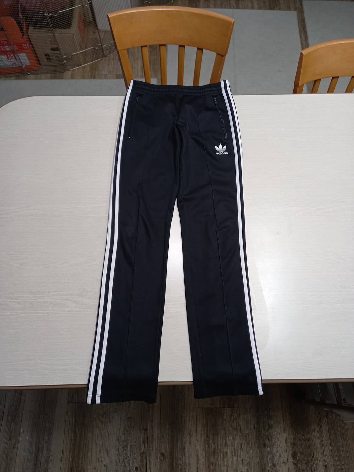 28 adidas 봄가을용 스판 트레이닝하의 블랙 28-907 상품이미지1