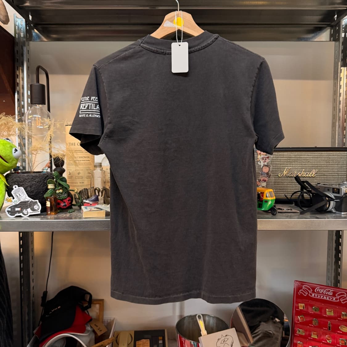 90S 미국빈티지 페이딩 개구리 티셔츠 싱글스티치 S 상품이미지5