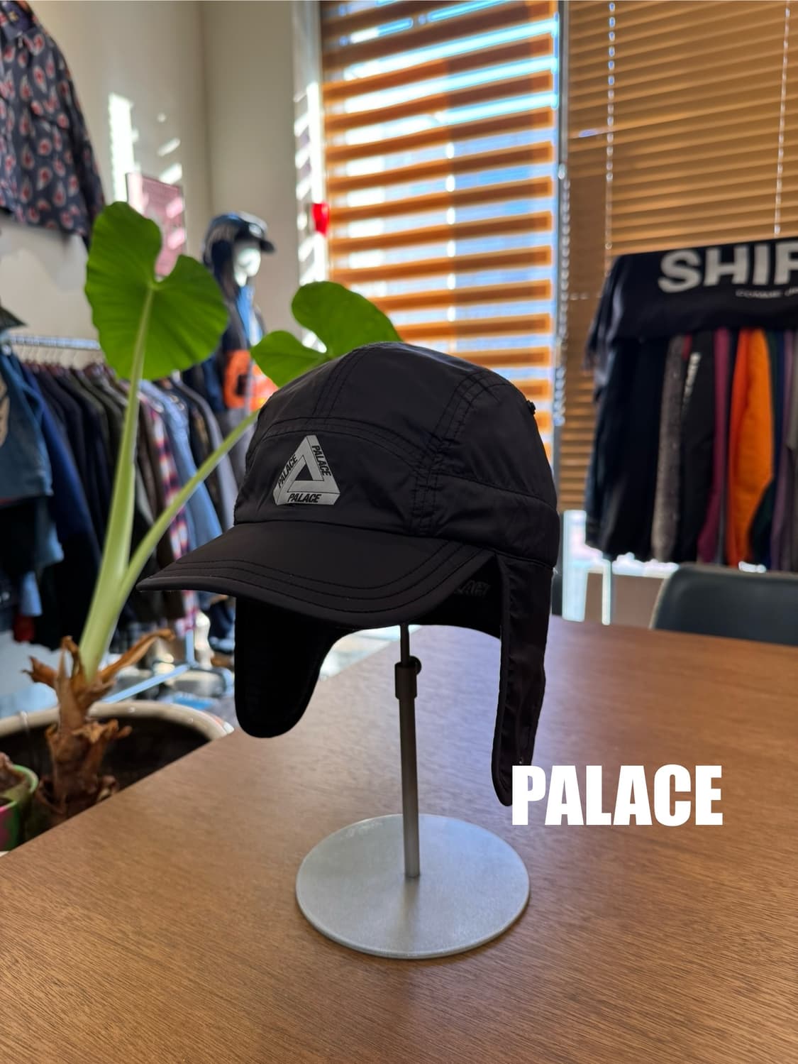 [OS] 팔라스 그리드 플리스 리버시블 이어플립 햇 블랙  상품이미지1