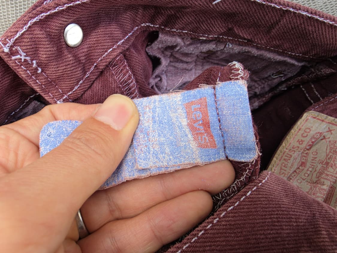 90s 리바이스 501 와인컬러진 (made in usa) 상품이미지7