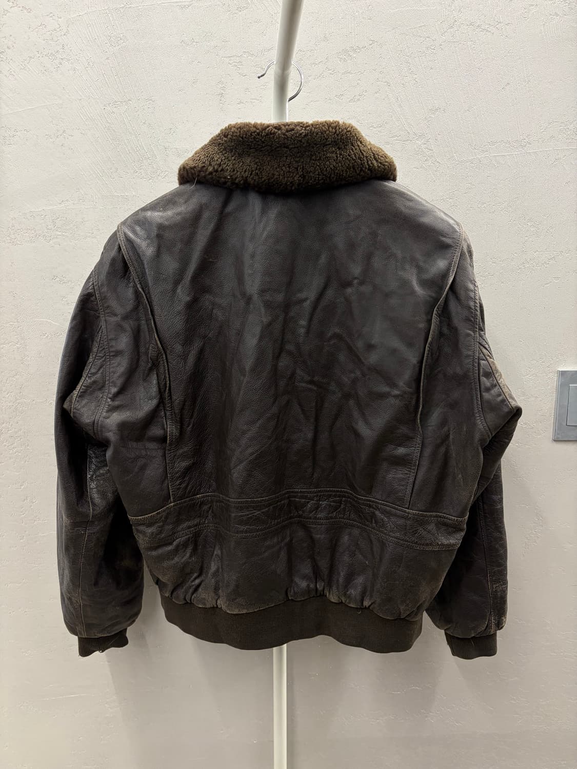 공군 A-2 국군 가죽 자켓 브라운 100 상품이미지4