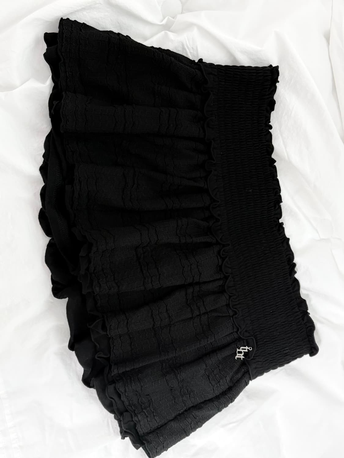 쓰리타임즈 스모킹 미니 스커트 블랙 M 상품이미지2