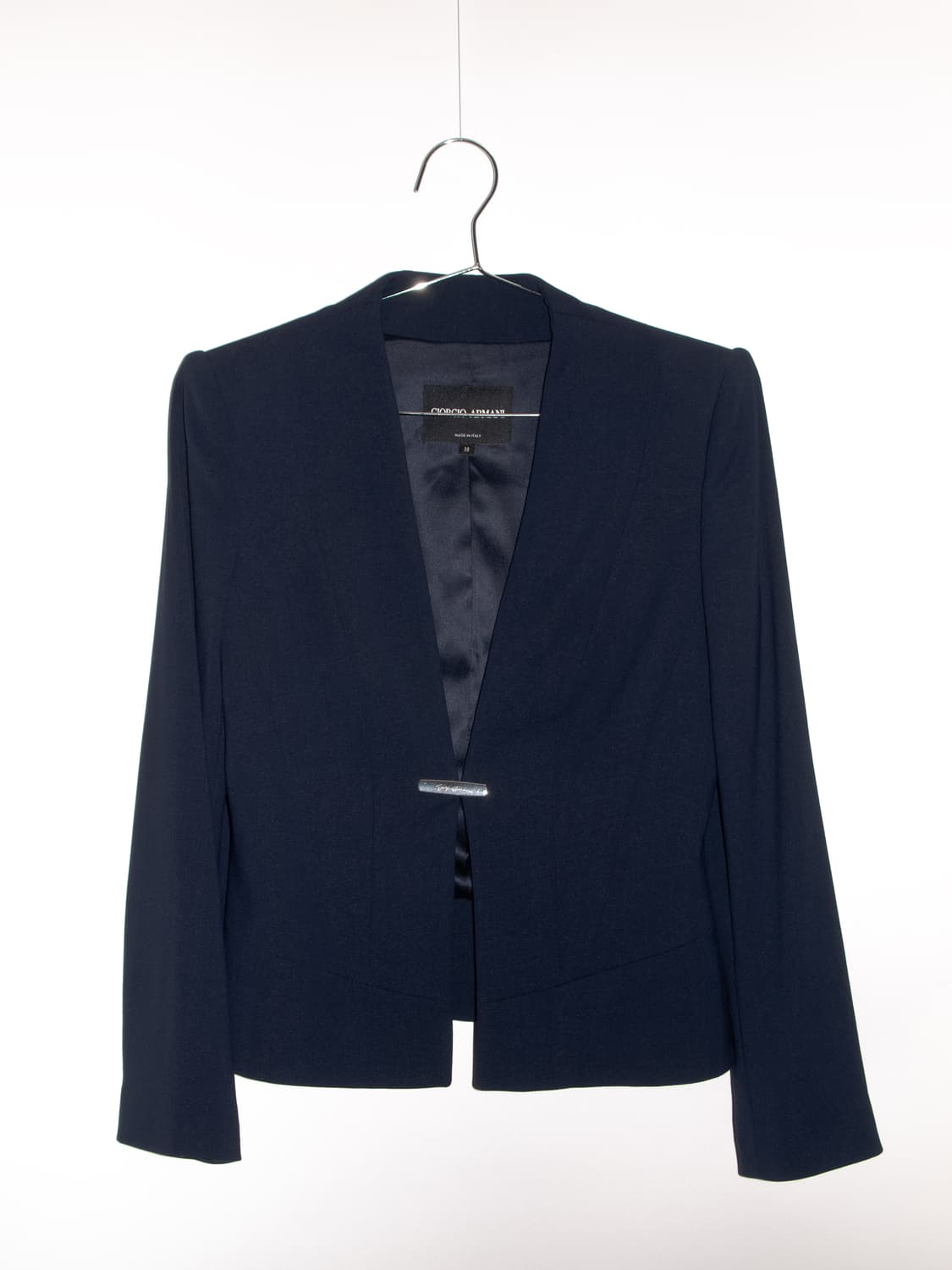 Wool Silk Collarless Jacket 상품이미지1