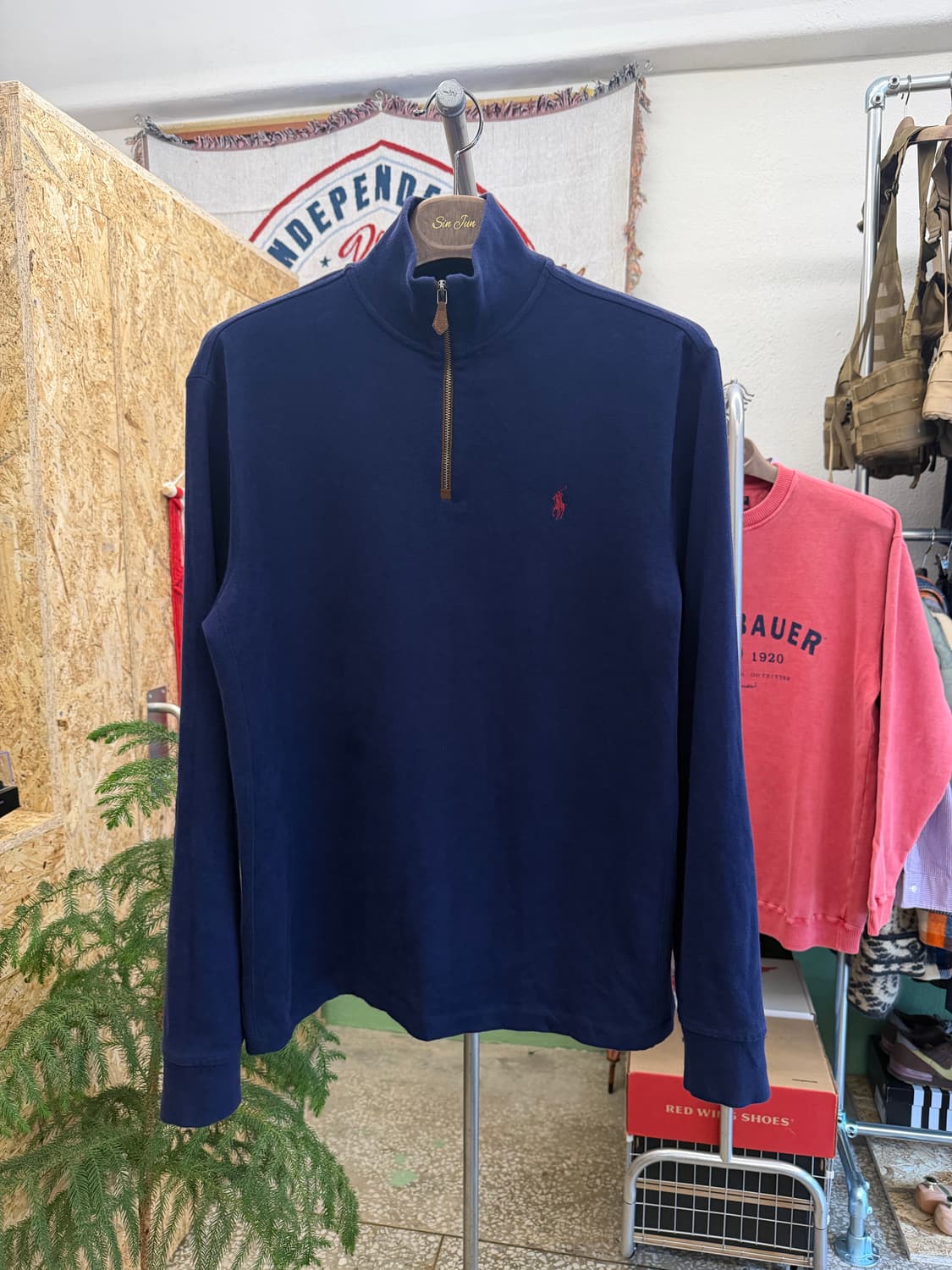 폴로 랄프로렌 네이비 하프짚업 상품이미지2