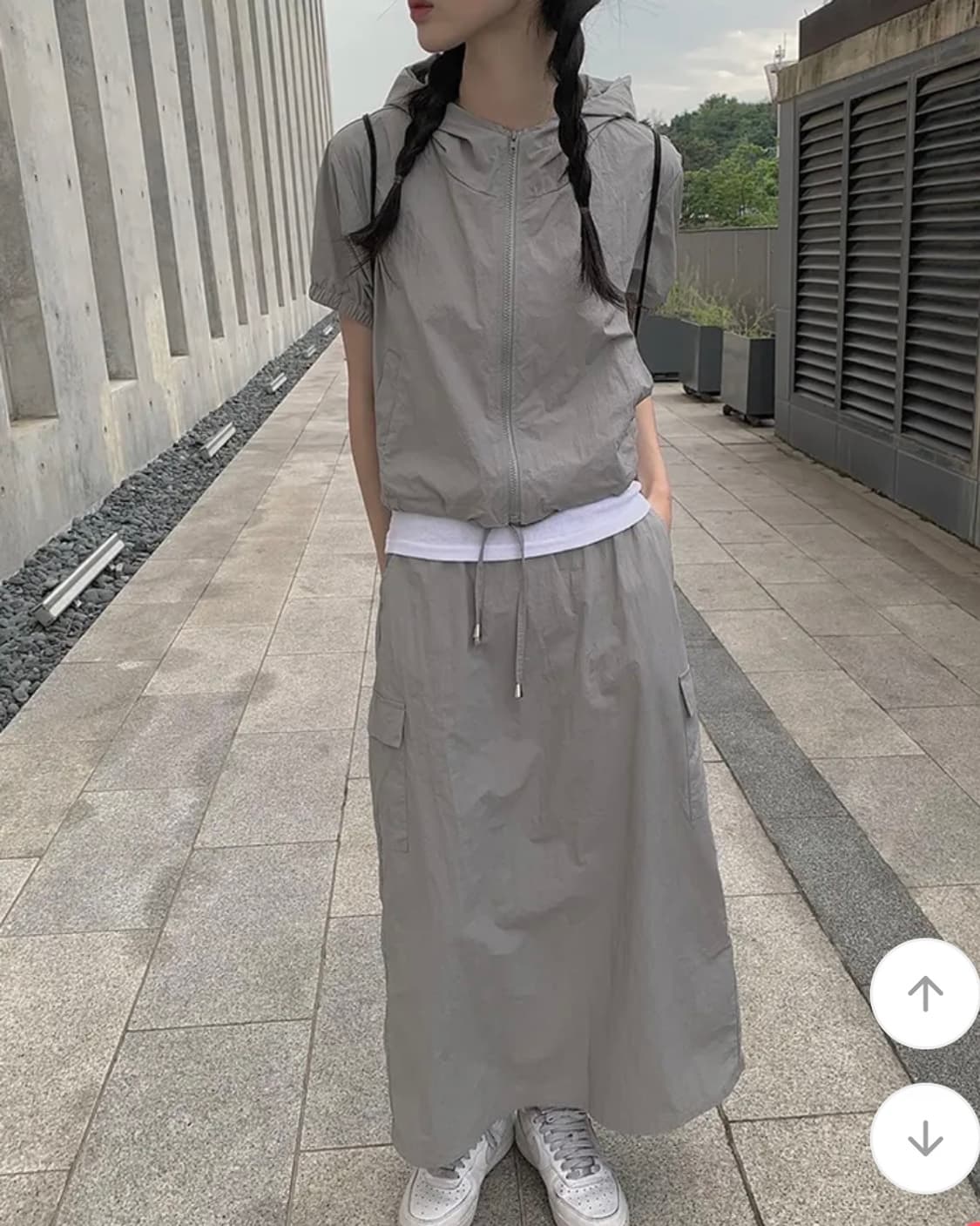애니원모어 나일론 후드 조끼 자켓 상품이미지3