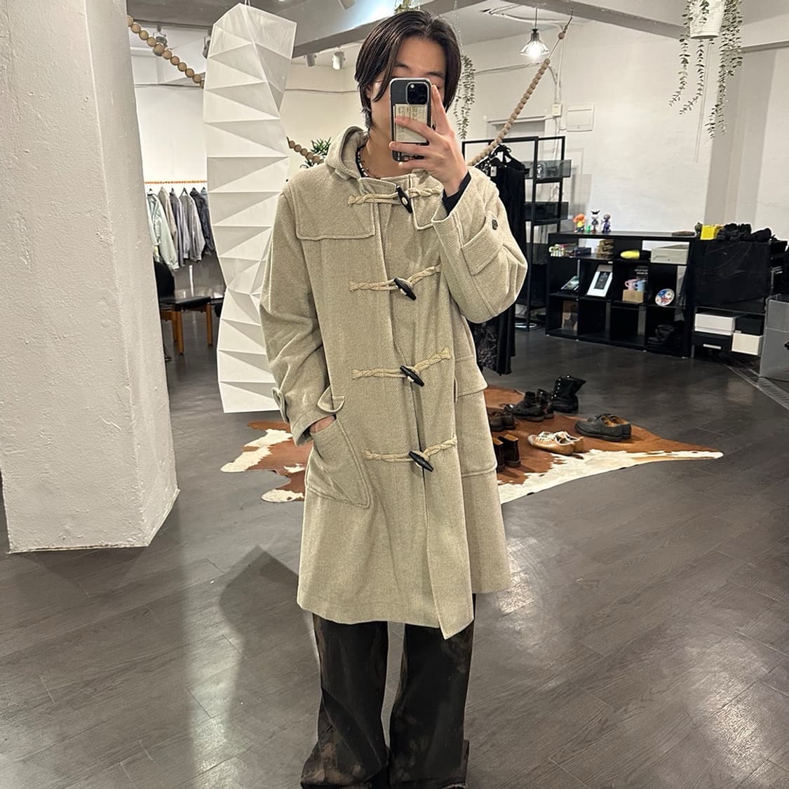 요지야마모토 오버사이즈 더플코트 상품이미지4