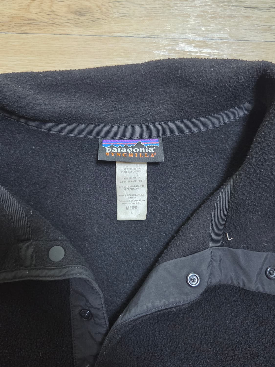 VINTAGE 파타고니아 신칠라 블랙 L 상품이미지2