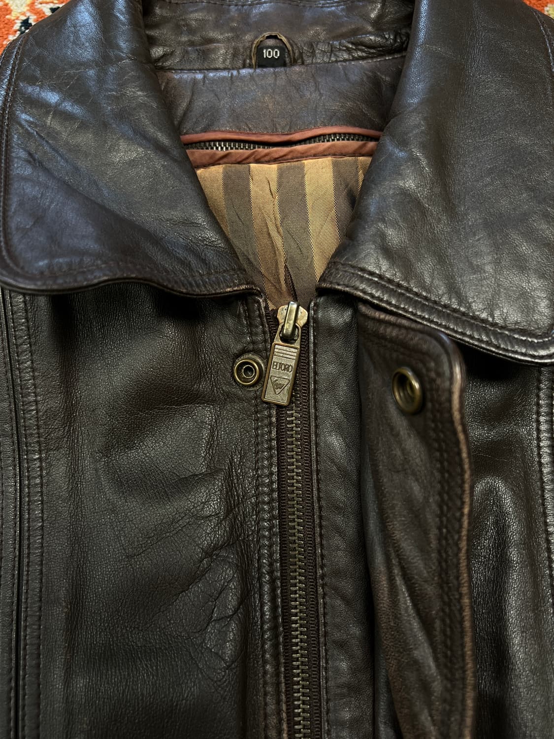 [100] 빈티지 램스킨 리얼레더 브라운 가죽자켓 상품이미지7