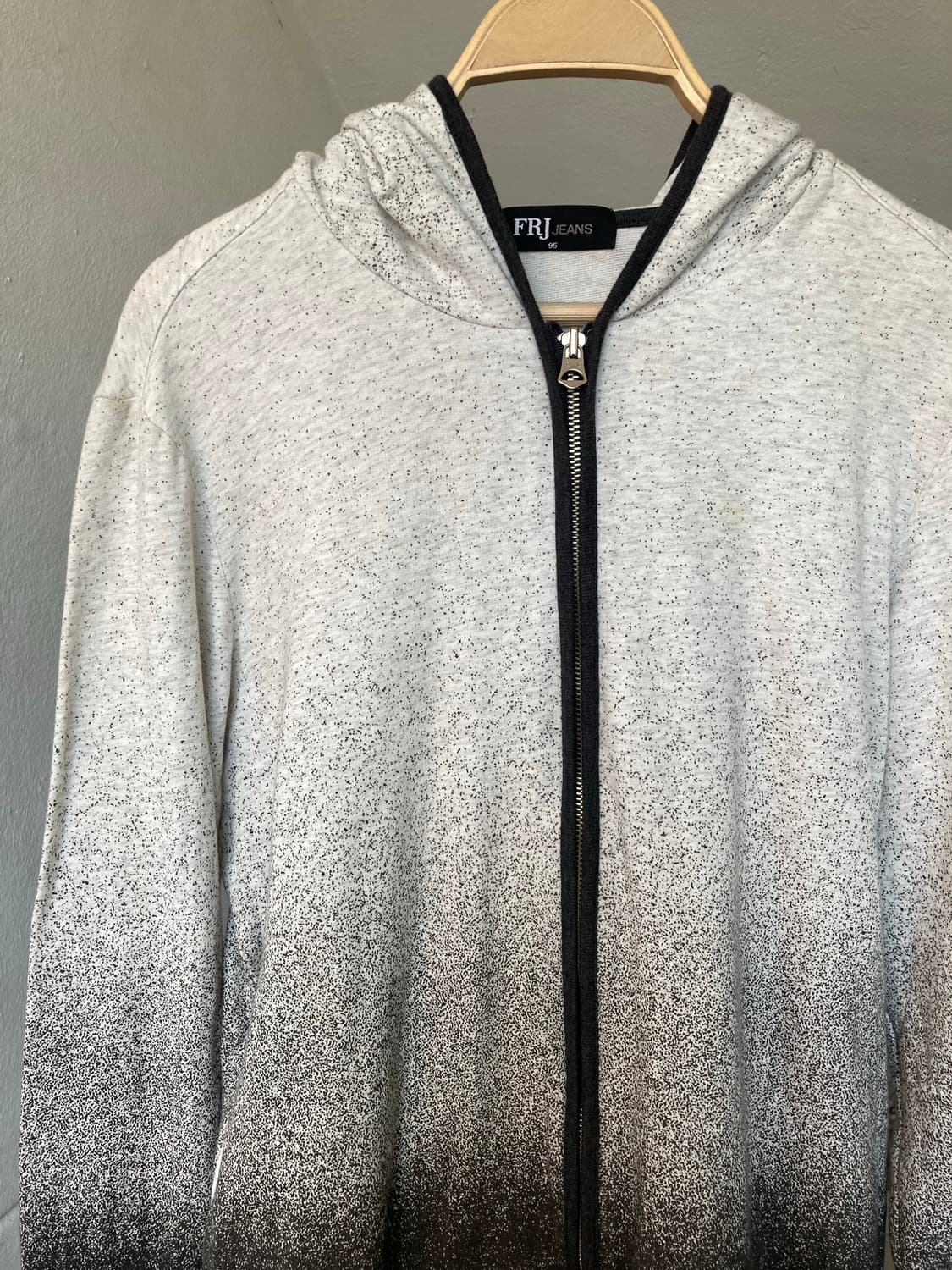 빈티지 워싱 차콜 후드집업 상품이미지2