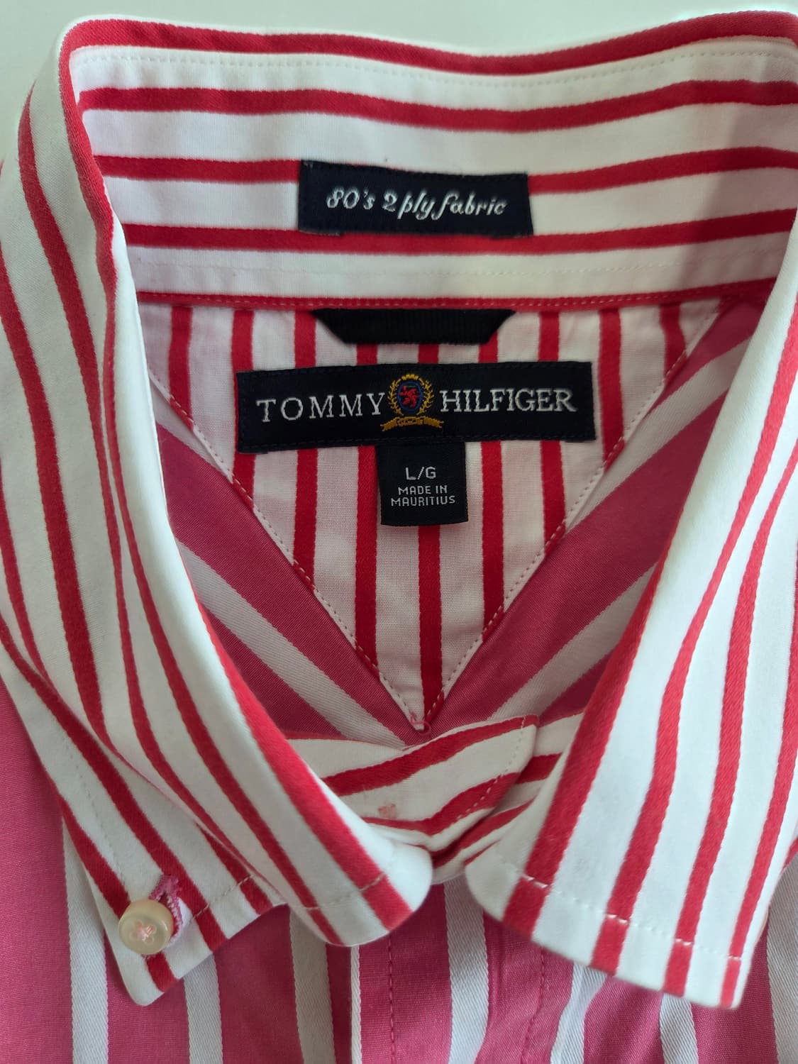 타미힐피거 스트라이프 셔츠 핑크 L/G  상품이미지3