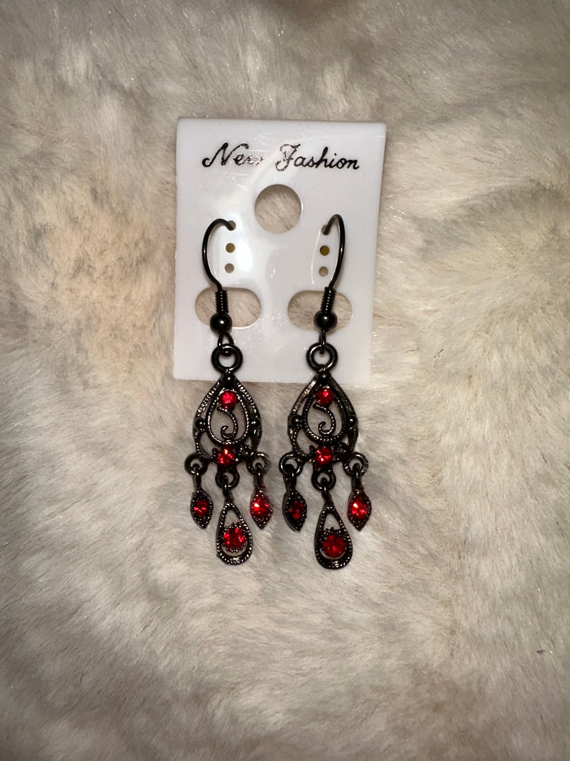 고스펑크 장미 귀걸이 상품이미지1