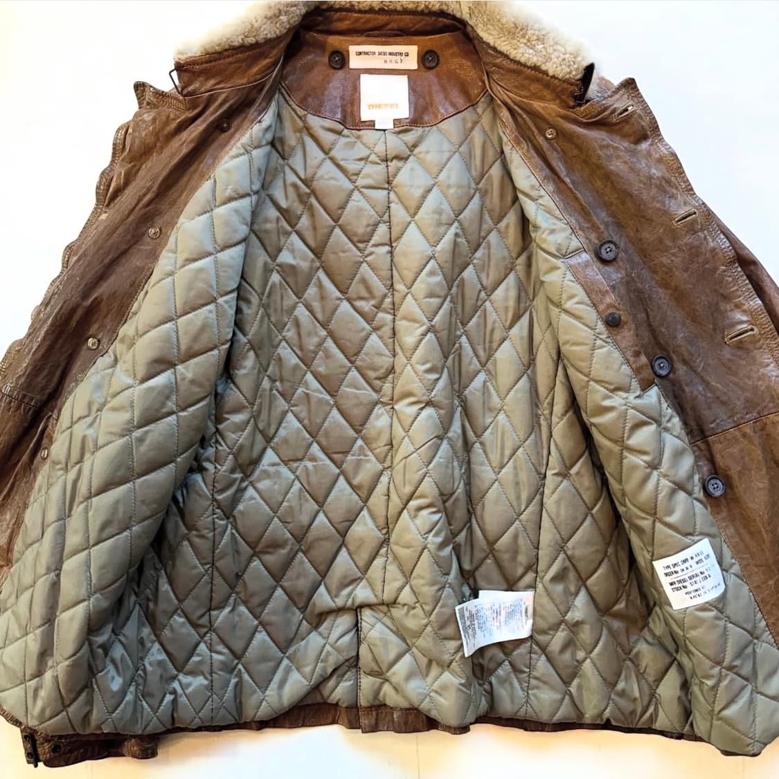 디젤 셰르파 더블 레더자켓 상품이미지5