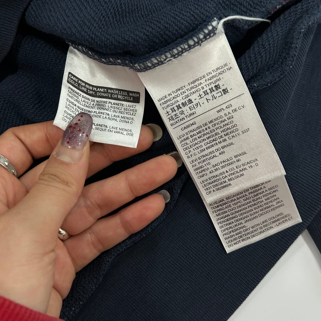 Levis 리바이스 레드 로고 네이비 후드집업 상품이미지6