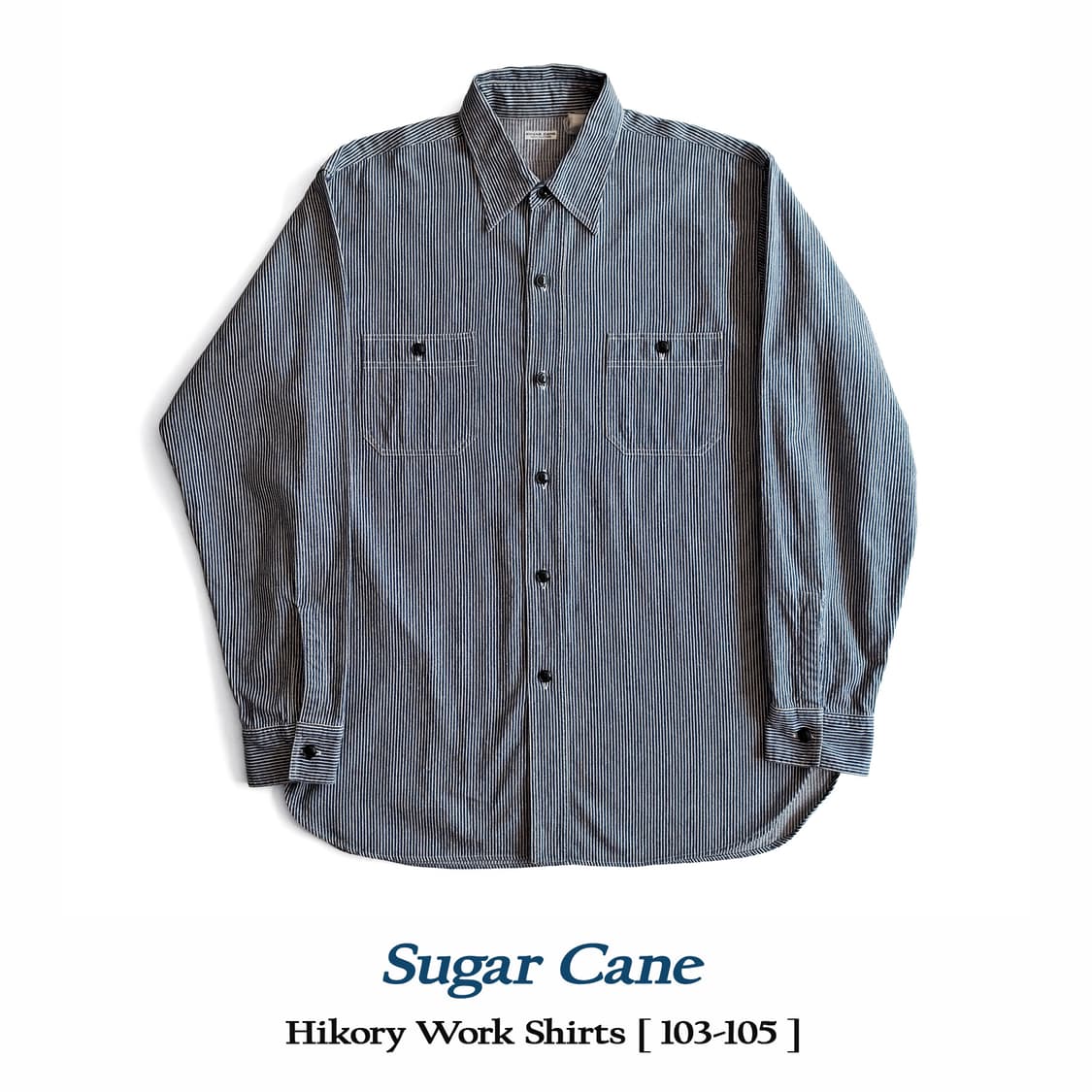 슈가케인 히코리워크셔츠 103-105사이즈 상품이미지1