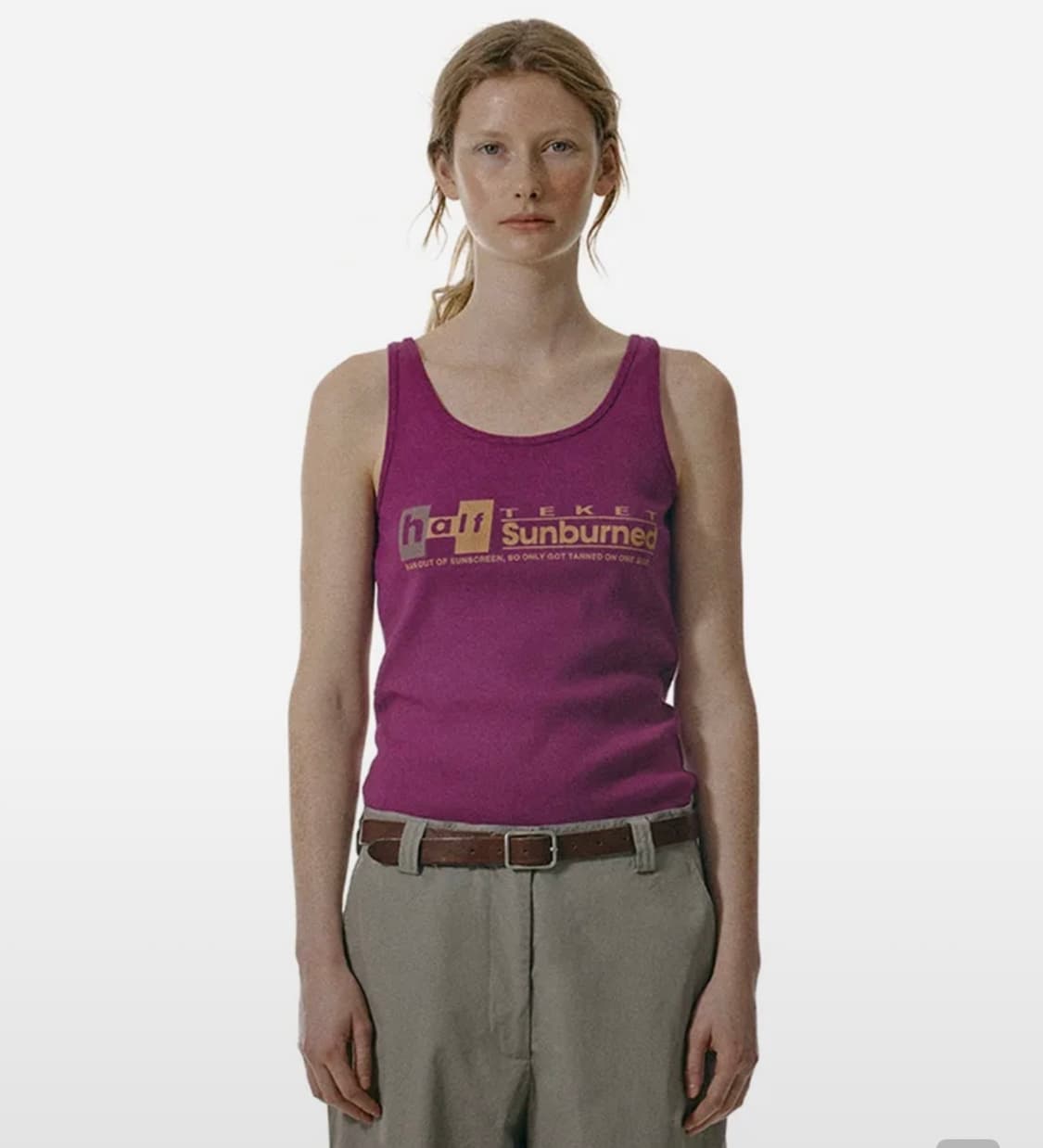 Teket sunburned 슬리브리스 마젠타 상품이미지2