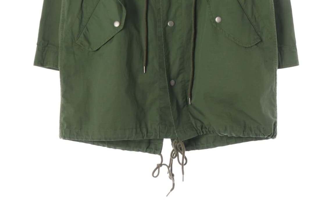 애드호크 코튼 후드 야상 점퍼 카키 L 상품이미지5