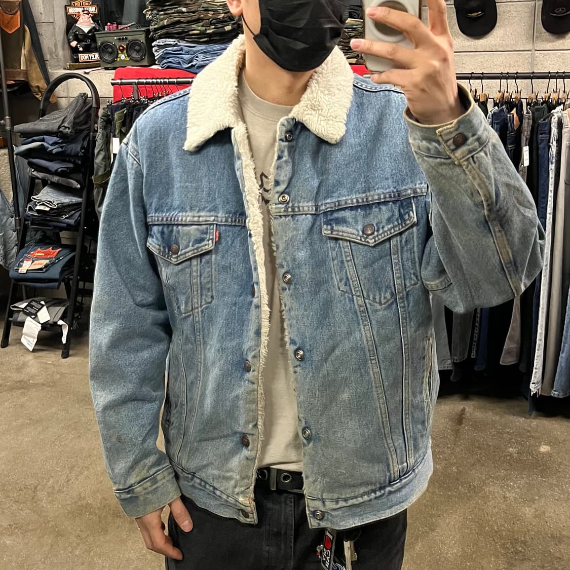 90s 리바이스 쉐르파 데님 자켓 (105-110) 상품이미지6