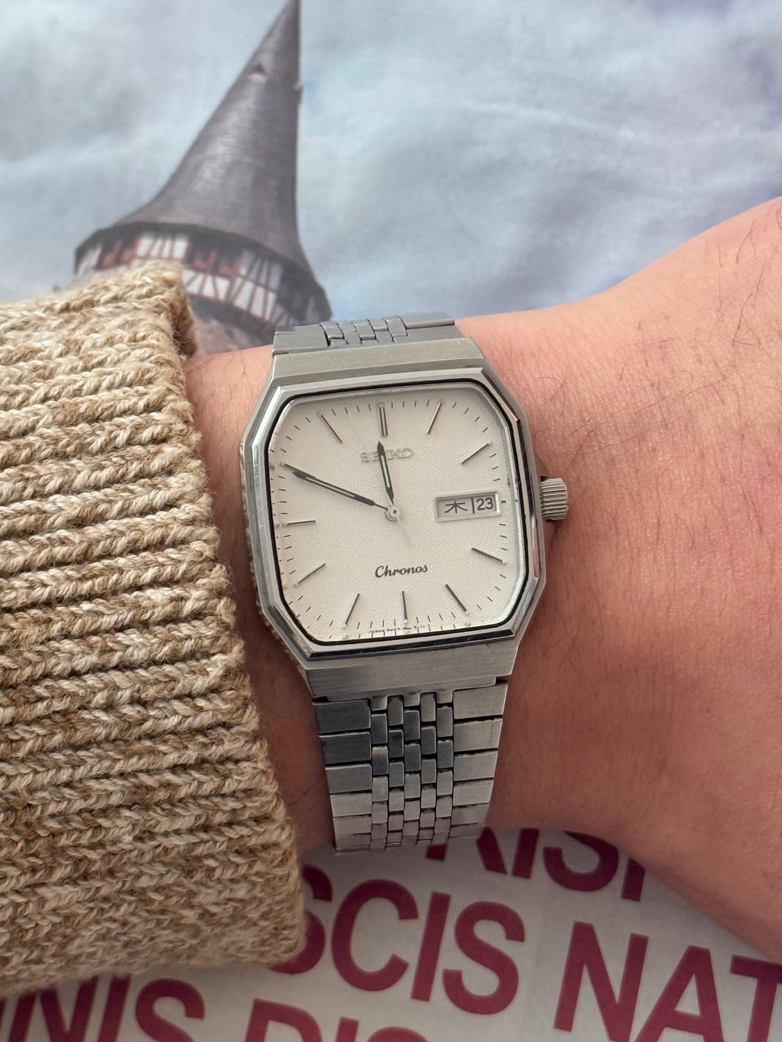 Seiko 세이코 Chronos 스퀘어 데이-데이트 상품이미지7