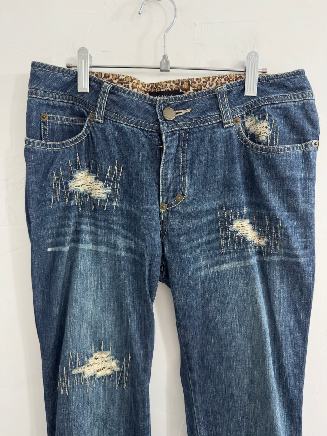 lounie leopard detail denim pants 상품이미지7