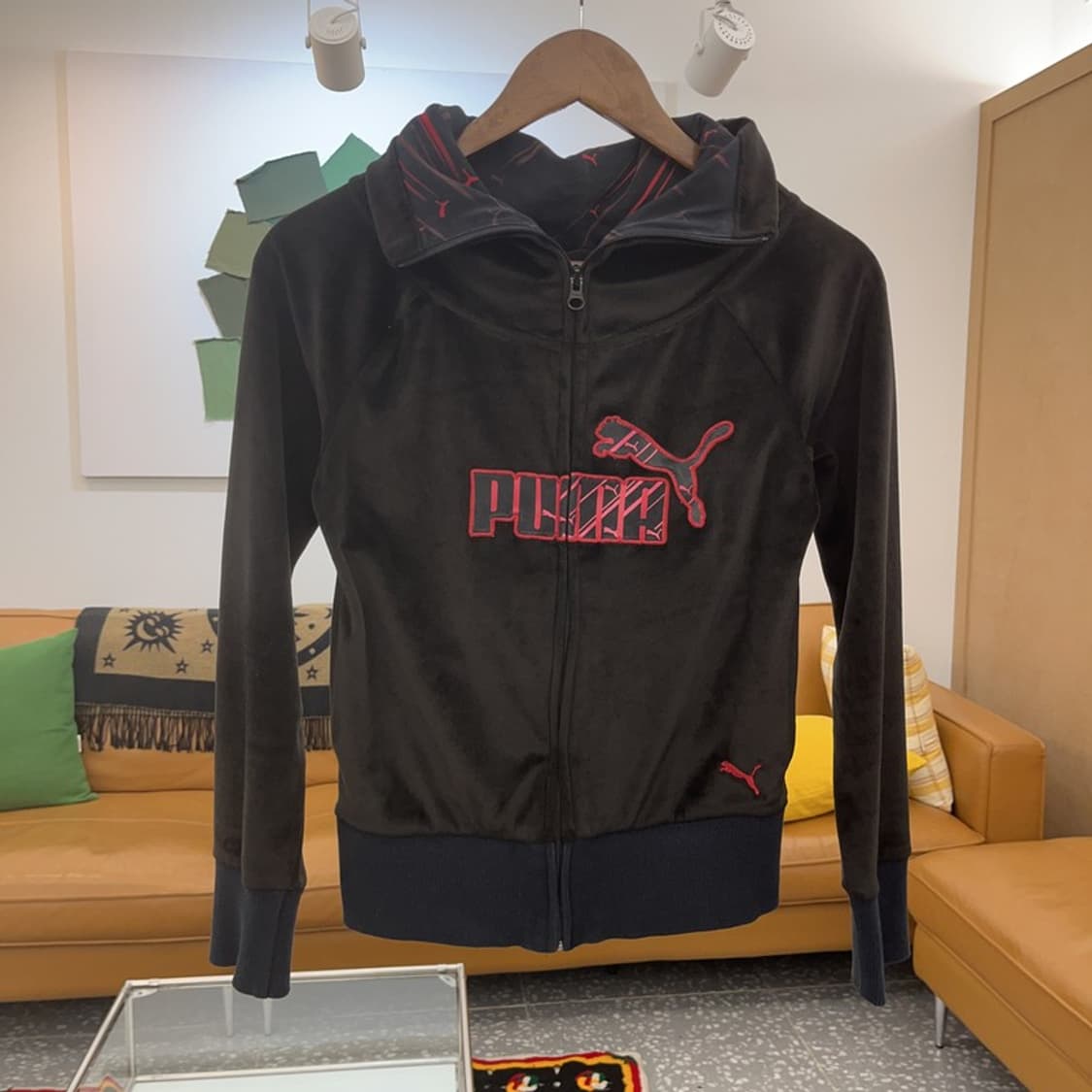 푸마 올드스쿨 00's Y2K 벨벳 트랙탑 집업 S C06663 상품이미지3