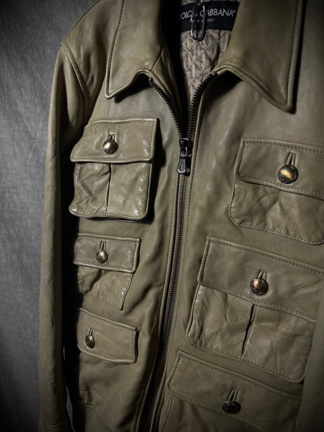 Dolce & Gabbana Pocket Leather Jacket 상품이미지6