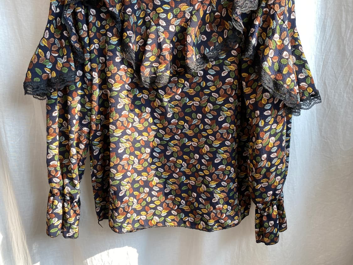 패턴 디테일 블라우스(M) 상품이미지5