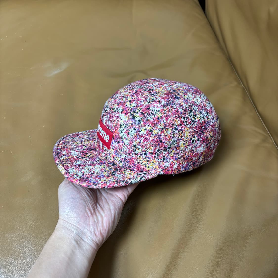 슈프림 캠프캡 모자 박스로고 리버티 스프레이 핑크 상품이미지4