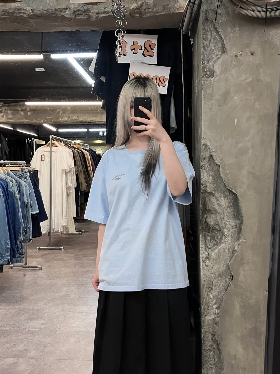 아크메드라비 반팔 티셔츠 스카이블루 #csz3892 상품이미지2