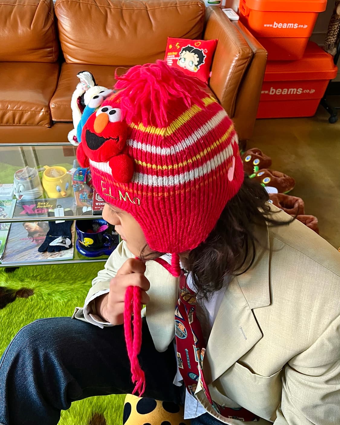 Old UNIVERSAL STUDIOS 3D Elmo Beanie 상품이미지2