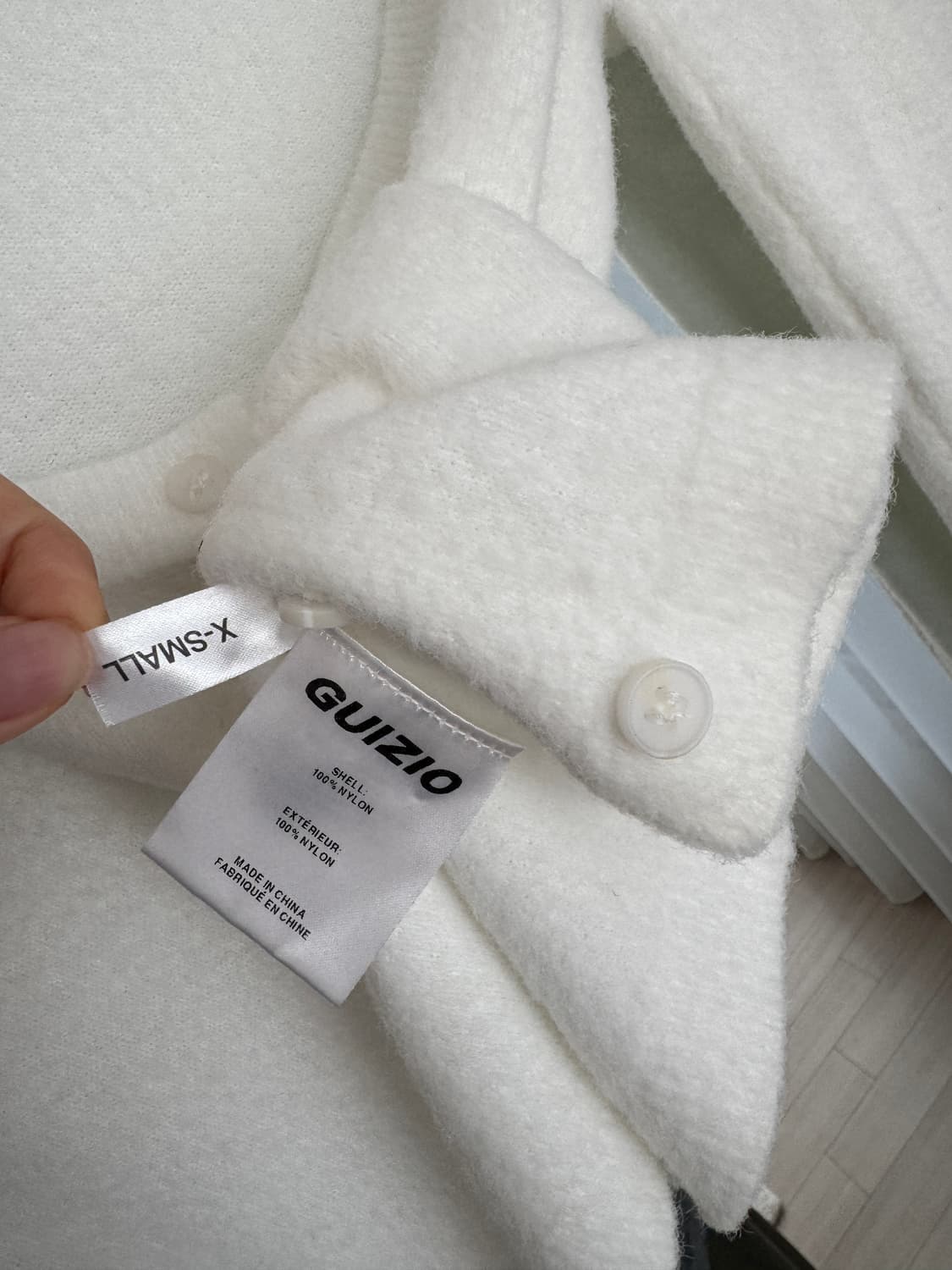 귀조(Guizio) 화이트 크롭 가디건 상품이미지5