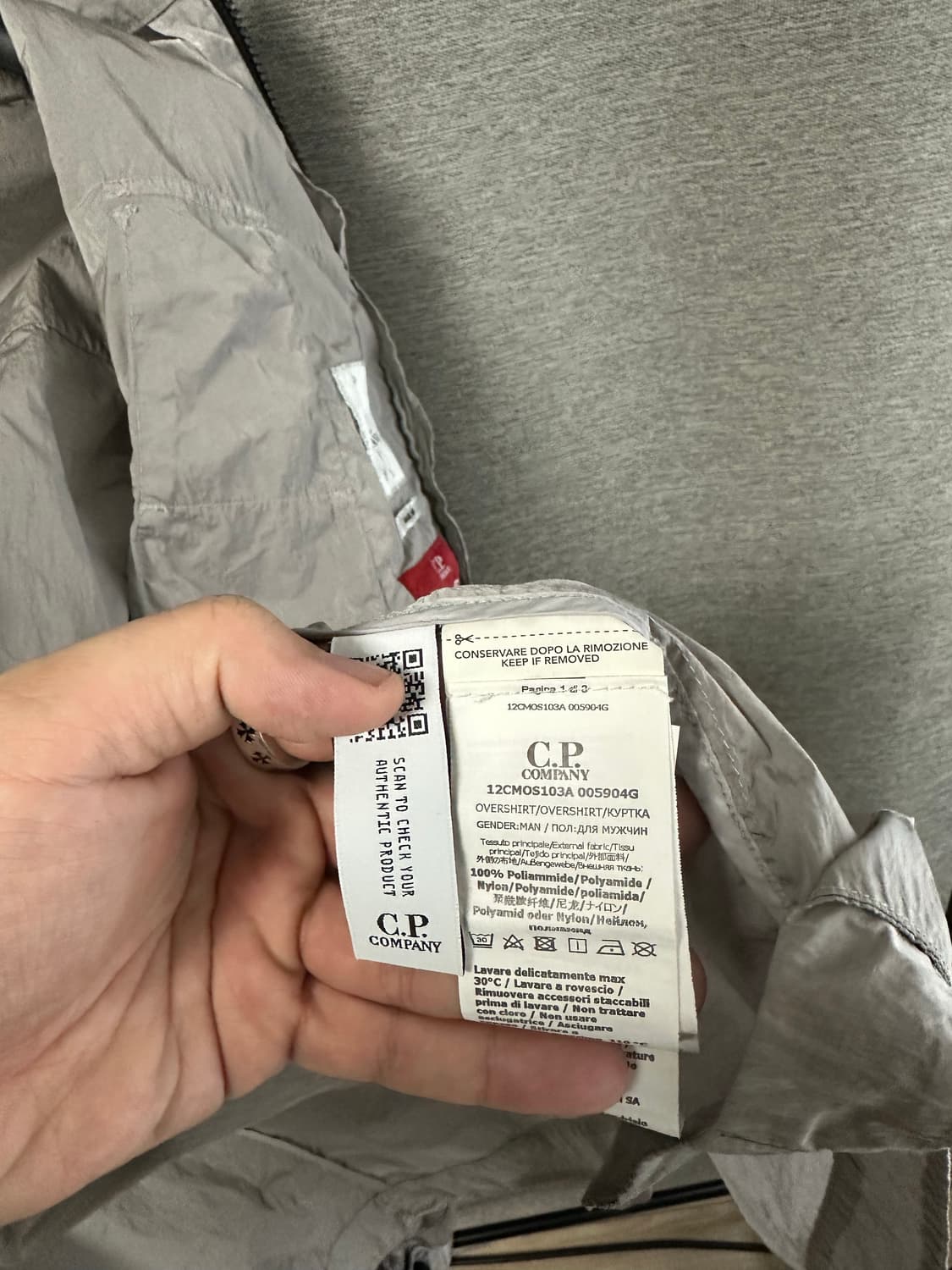 CP컴퍼니 크롬R 나일론 고글 바람막이 그레이 (L) 상품이미지5