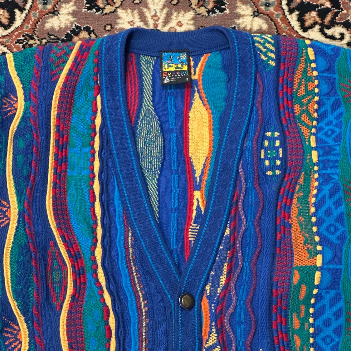 쿠지 니트 가디건 케이블 (S-M) 멀티컬러 상품이미지4