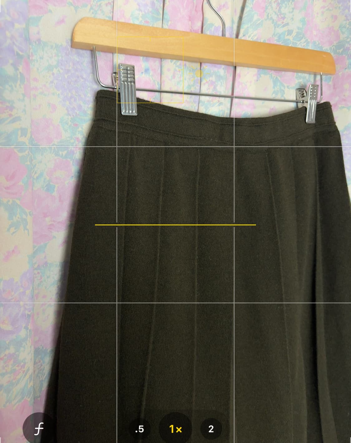 카키브라운 울 니트 스커트 상품이미지5