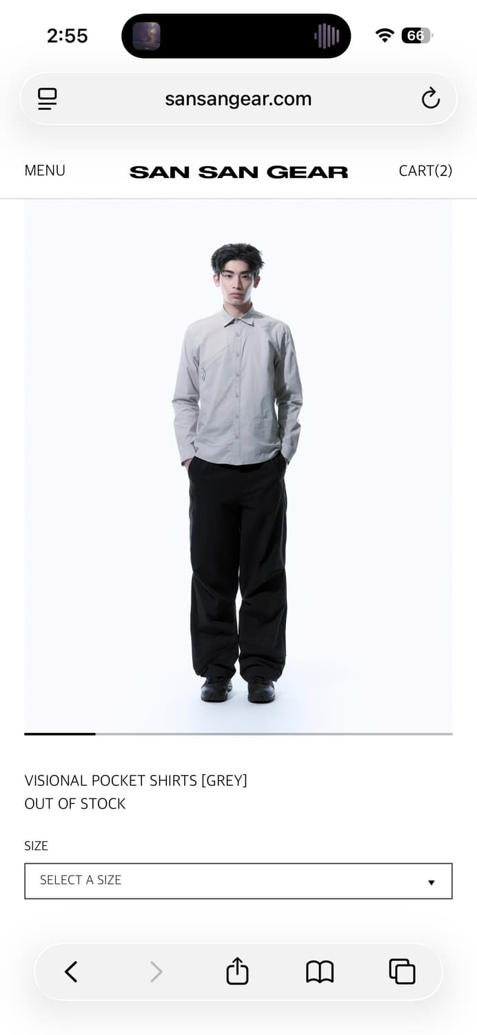 (새상품)산산기어 비저널 포켓 셔츠 회색(2 size) 상품이미지4