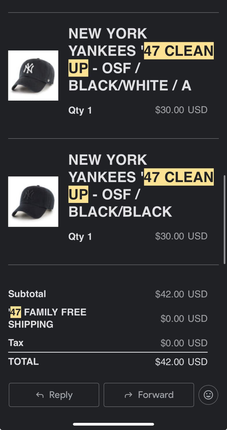 47브랜드 NY 양키스 클린업 볼캡 2종 상품이미지4