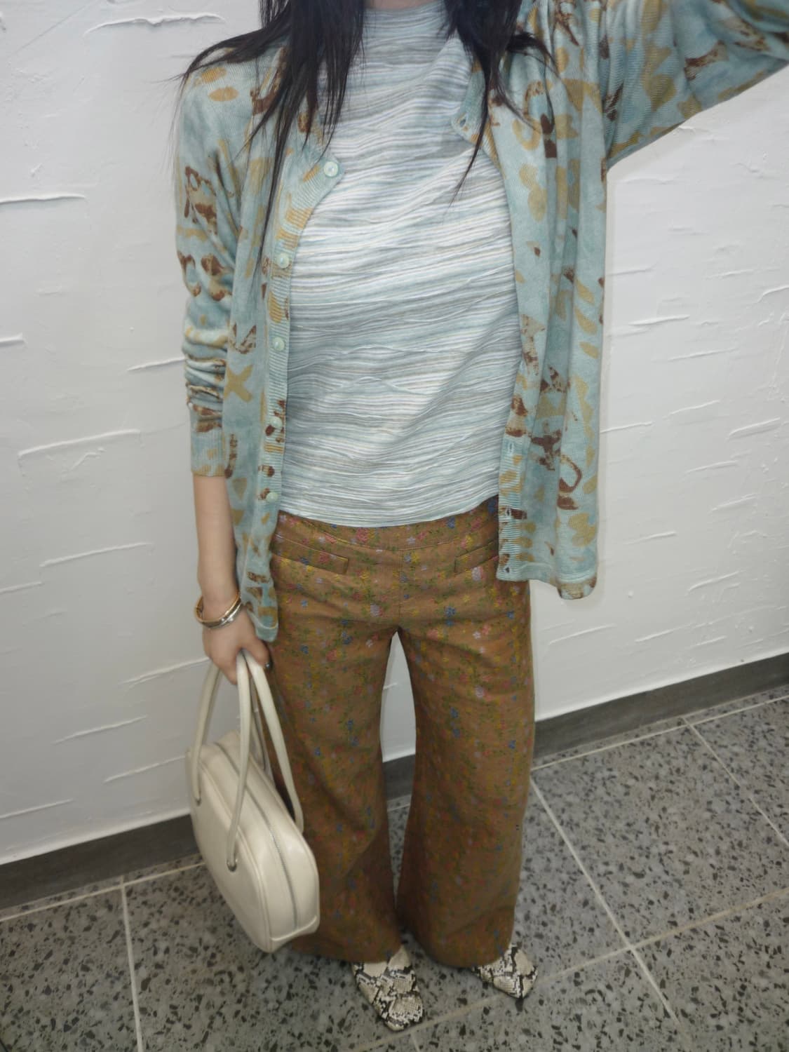 Mint pattern cardigan 상품이미지1