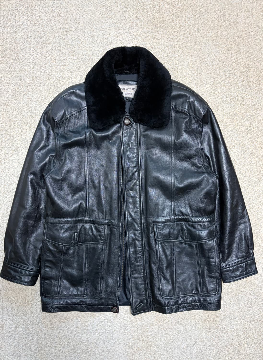 L) 00s 빈티지 램스킨 양가죽 필드자켓 상품이미지1