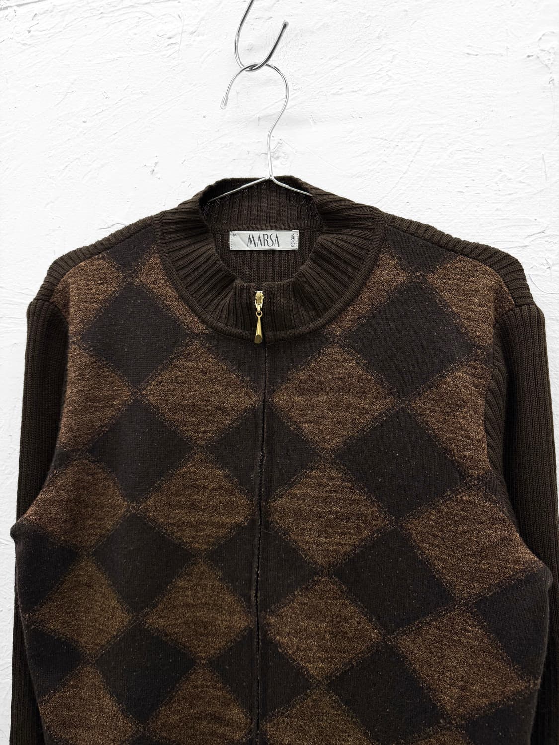 marsa 아가일 울 니트집업 상품이미지2