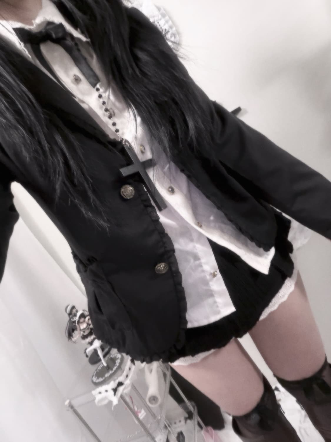 액시즈팜 엑시즈팜 리본 프릴 자켓 상품이미지2