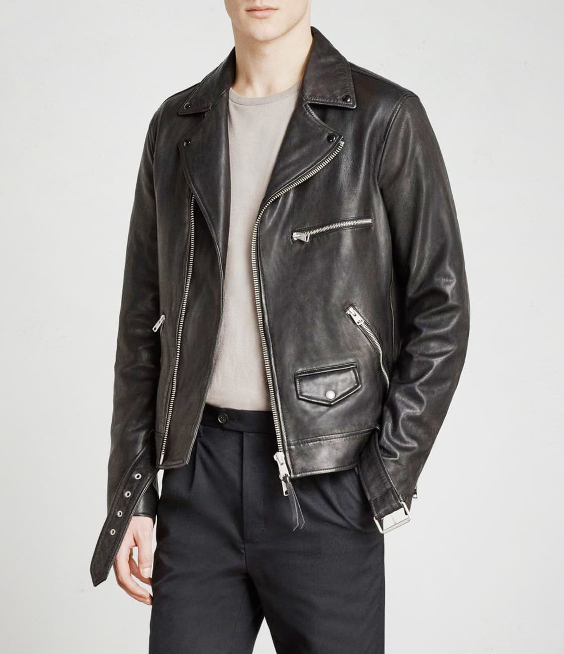 올세인츠 바이커 양가죽자켓 S (100사이즈감) 상품이미지4