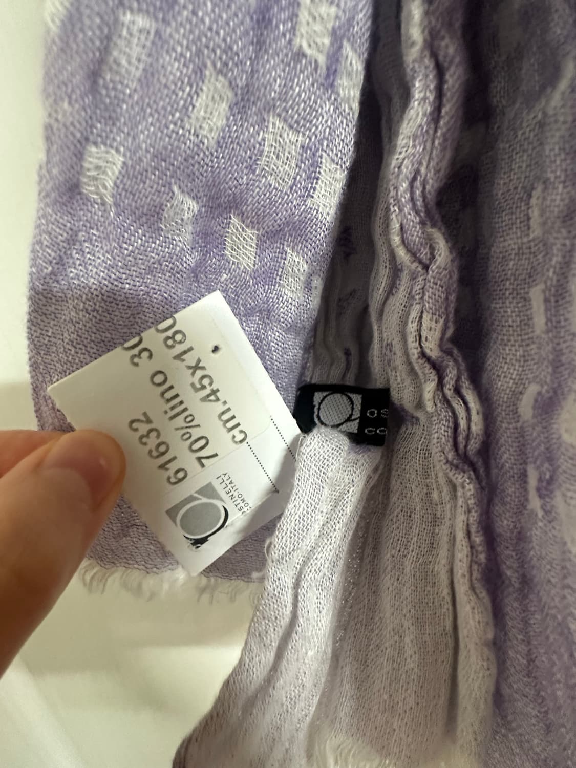 모리걸 연보라 깅엄체크 스카프 상품이미지3