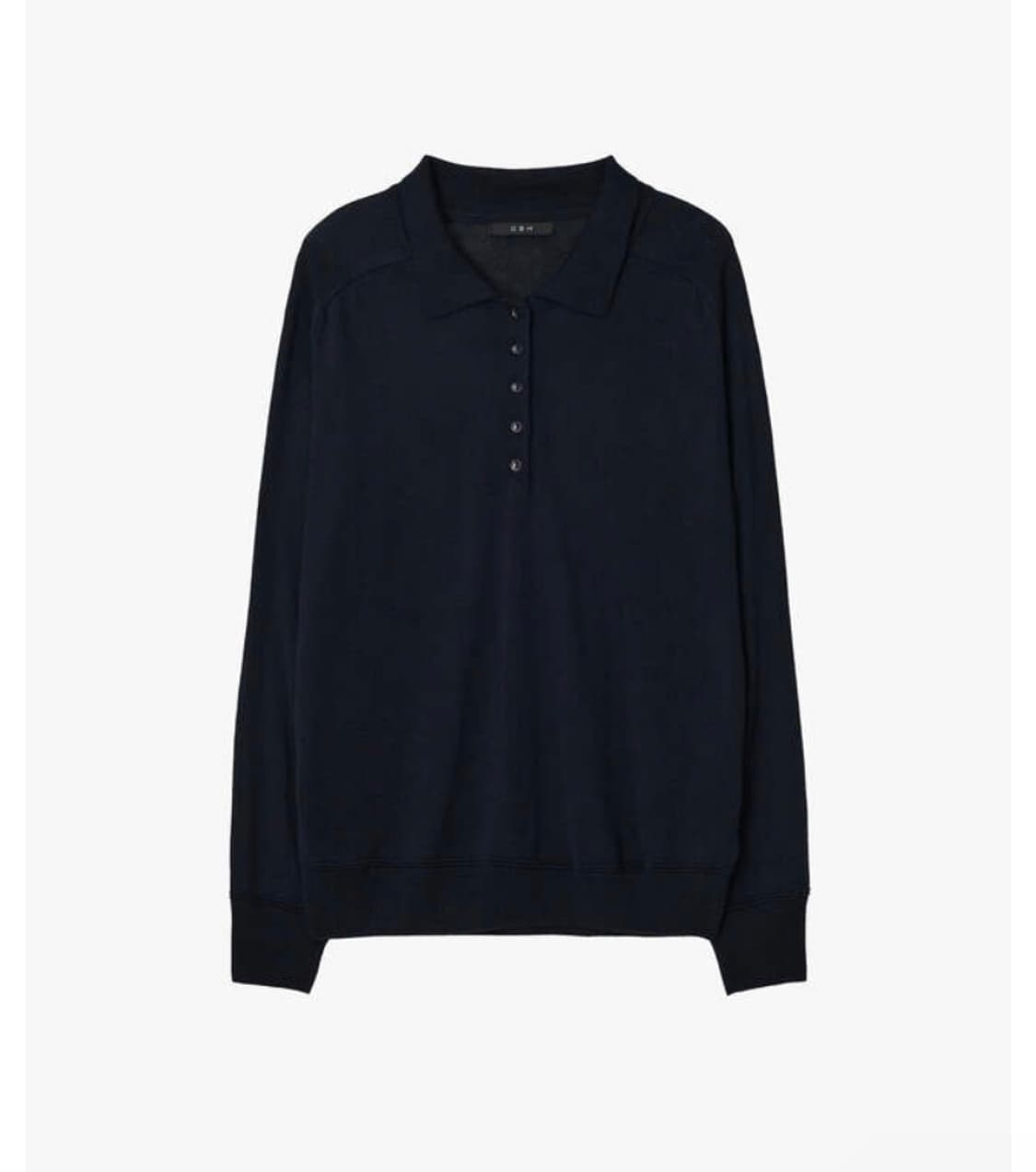 지비에이치 wool silk polo knit navy 상품이미지3