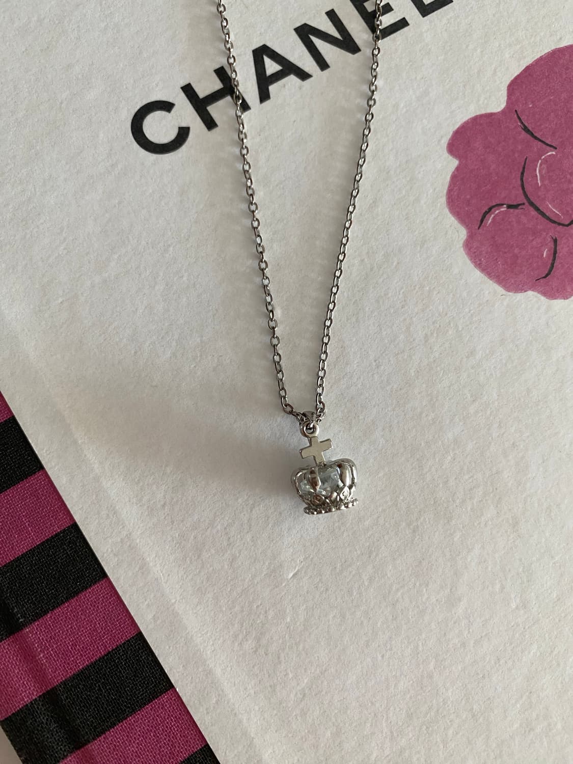 18k도금 크라운 십자가 목걸이 상품이미지3