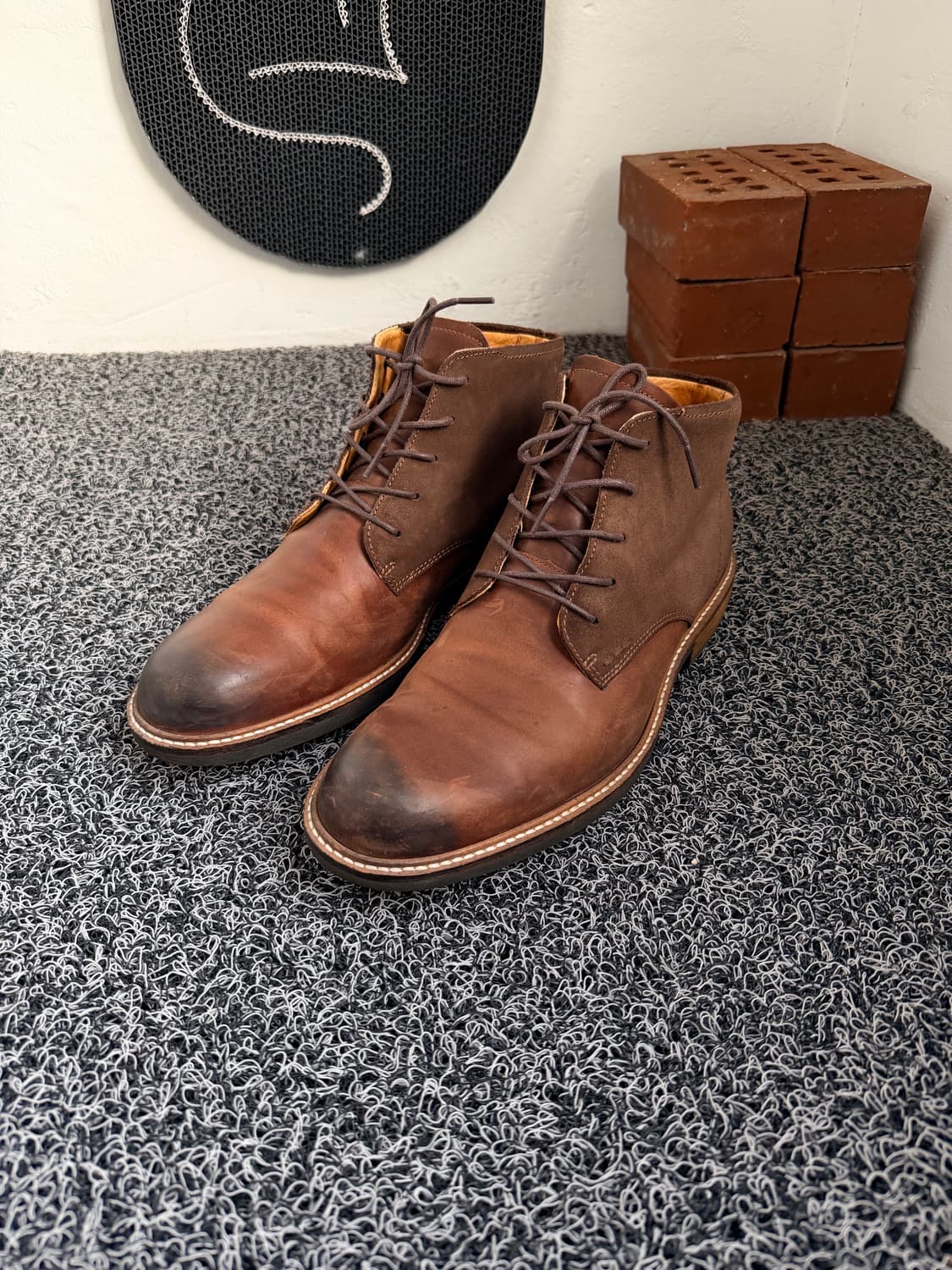 ECCO 남성용 브라운 가죽 부츠 43 /270 상품이미지1