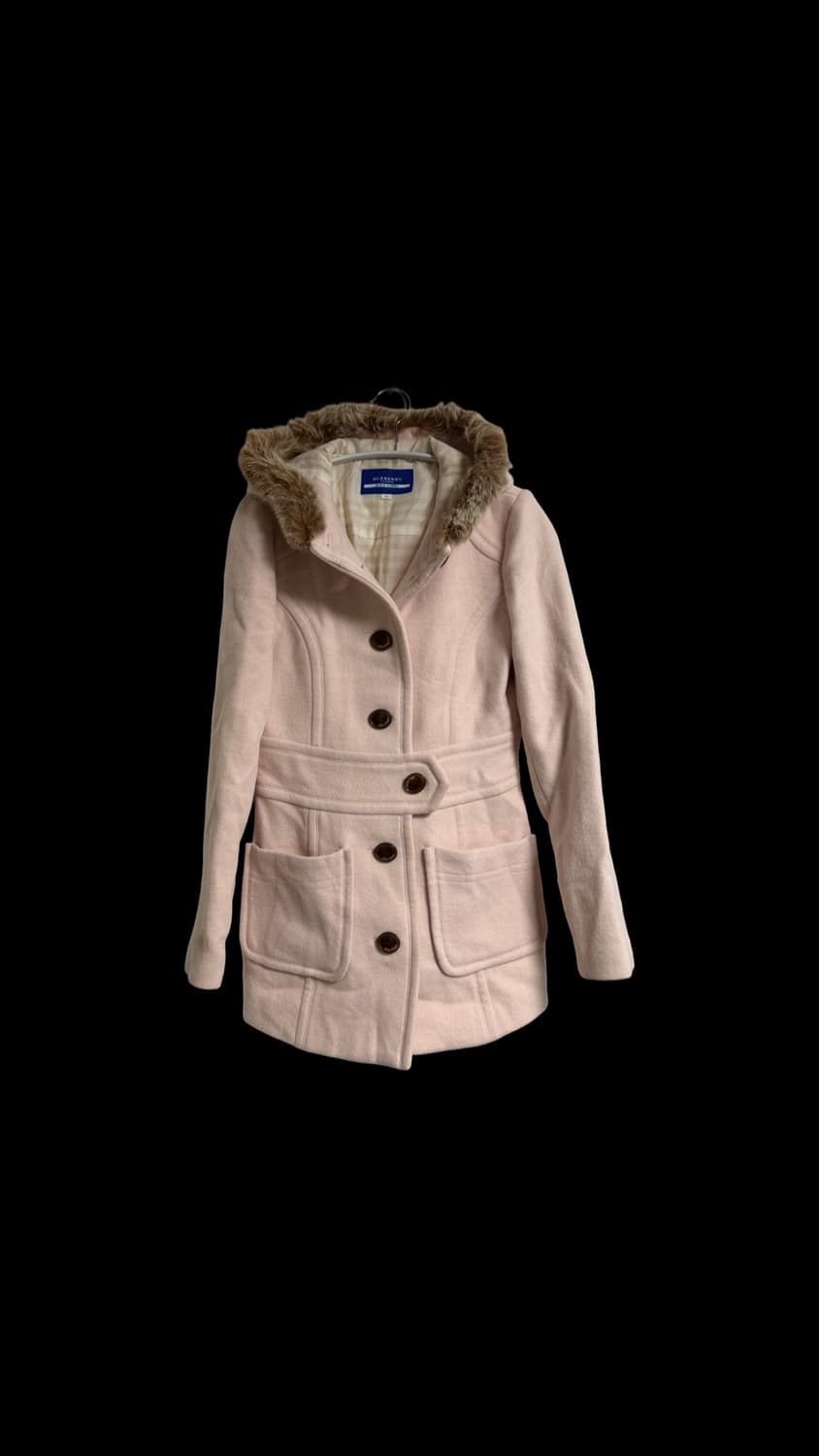 버버리 블루라벨 퍼 후드 울 코트 상품이미지1