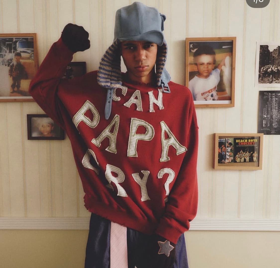 Problemallways can papa cry 맨투맨 상품이미지3