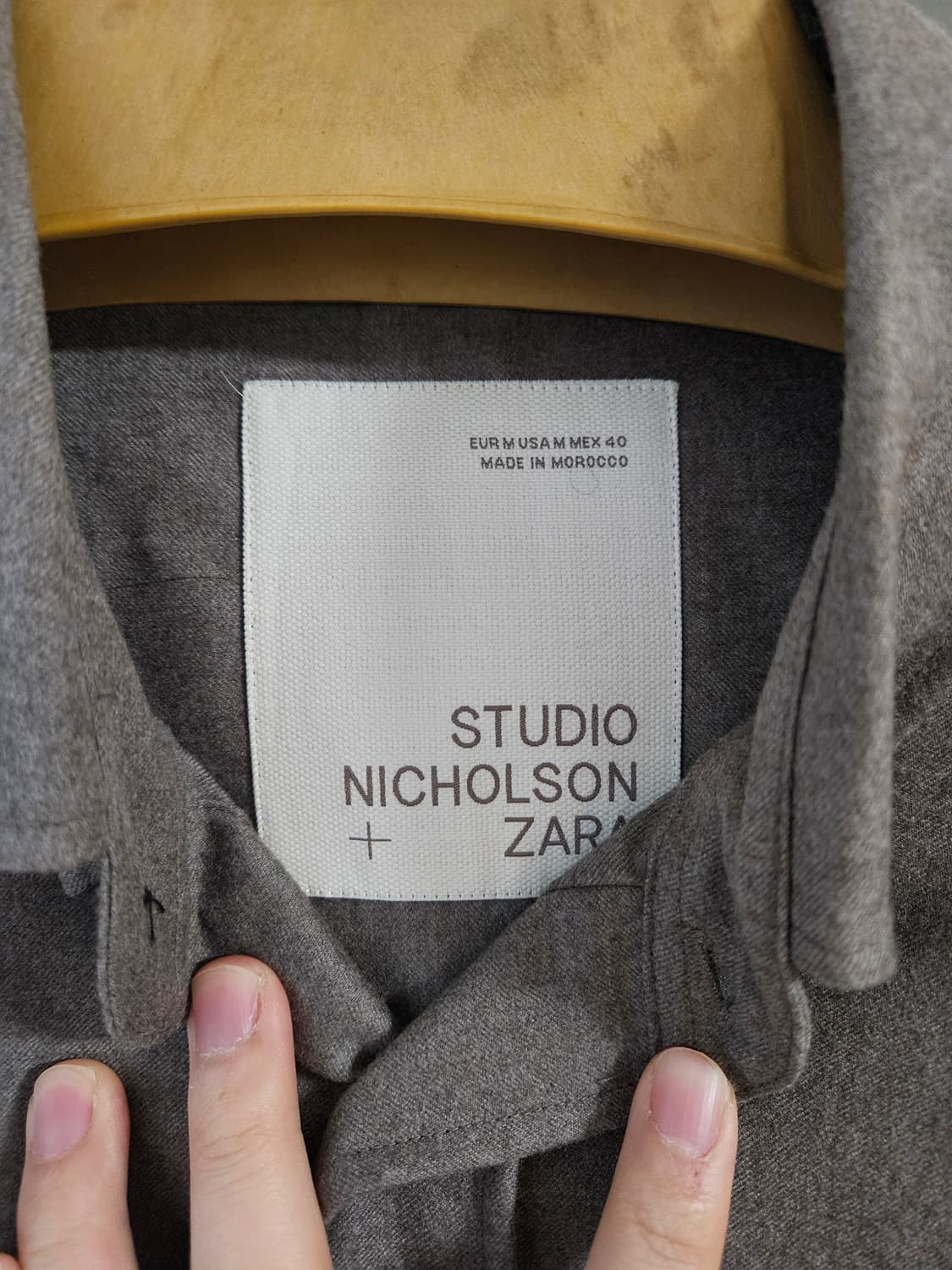 자라 x 스튜디오니콜슨 울100 플란넬 셔츠 M 상품이미지4