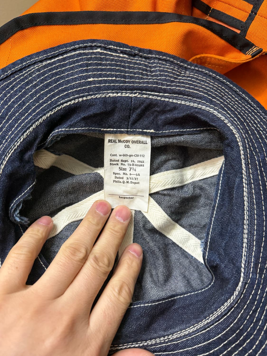 리얼맥코이 버킷헷 7 3/4 상품이미지2